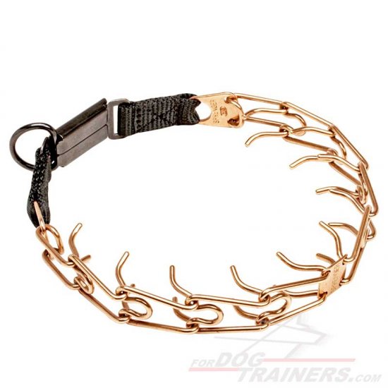 Herm Sprenger Click Lock Buckle Canine Pinch Collar Made of Curogan 52 cm 1/8 inch 3.2 mm - Size 21 inch 